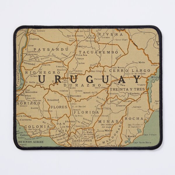 Item preview, Vintage Map of Uruguay (1924)  designed and sold by BravuraMedia.