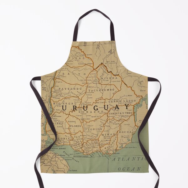 Item preview, Vintage Map of Uruguay (1924) designed and sold by BravuraMedia.