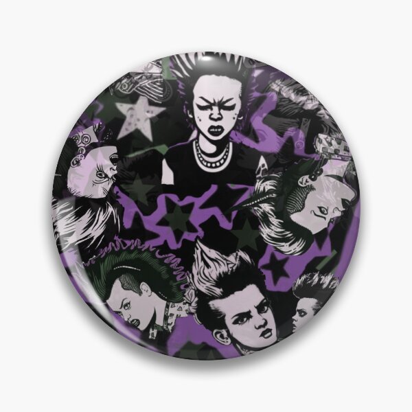 Item preview, Punk and Stars Toile: Purple designed and sold by Panic Jewelry & Things.