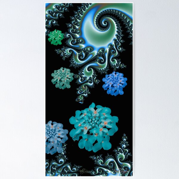 Cornflower Fractal Poster