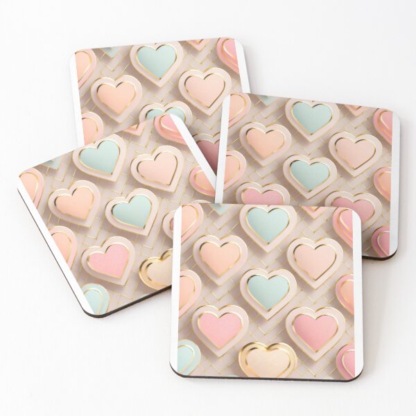 Item preview, Pastel Pink Salmon Hearts designed and sold by Nathalia  Lodi.