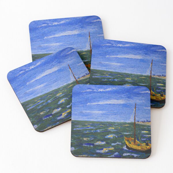 Item preview, Van Gogh style boat on sea designed and sold by Nordic Shield Maidens.