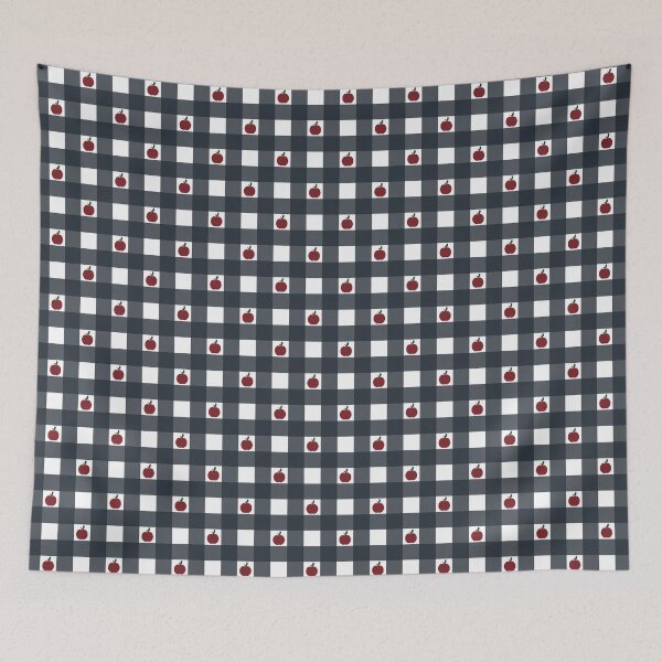 Item preview, Apple Checks - black and white designed and sold by Una Somerville.