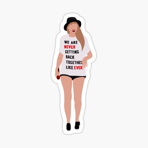 Artikel-Vorschau von Eras Tour „Red“ („Wir kommen nie wieder zusammen. Wie immer.“), designt und verkauft von Maddie's Sticker Shop.