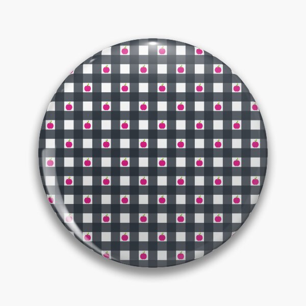 Item preview, Apple Checks - black and white with Barbie Pink designed and sold by Una Somerville.
