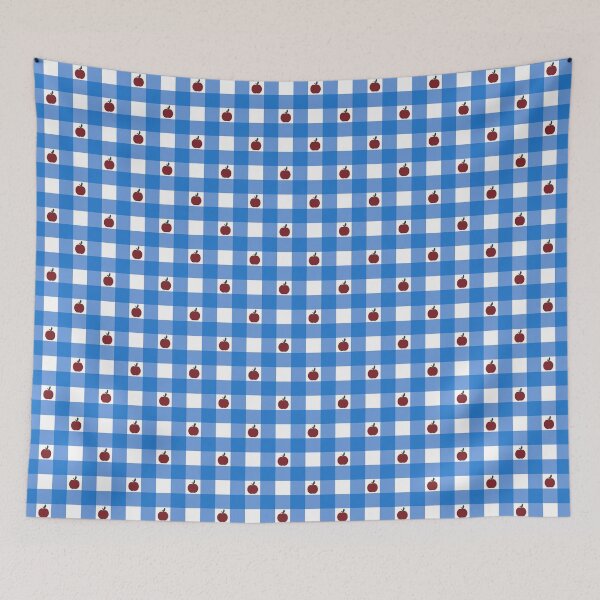 Item preview, Apple Checks - crisp blue and white  designed and sold by Una Somerville.