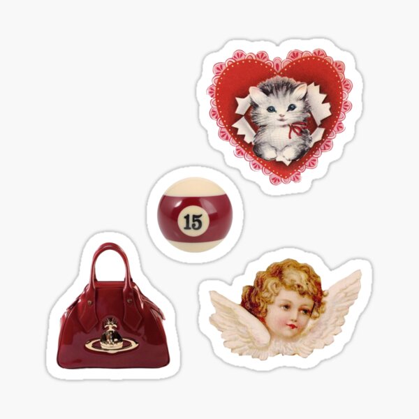 Item preview, coquette red sticker bundle  designed and sold by therealannie.