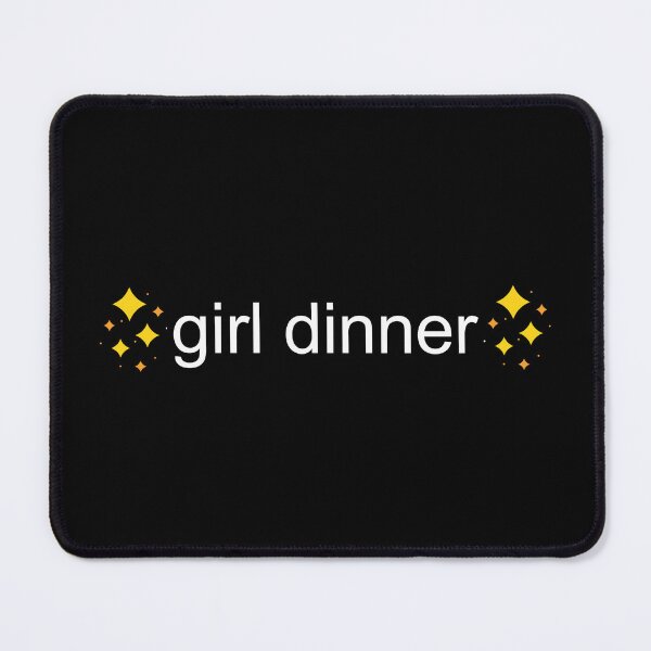 Item preview, girl dinner tiktok viral white text starry designed and sold by EmeraldeaArt.