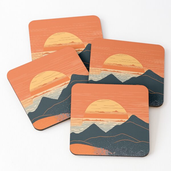 Item preview, Retro Orange Sunset on the Shore designed and sold by elearah1.