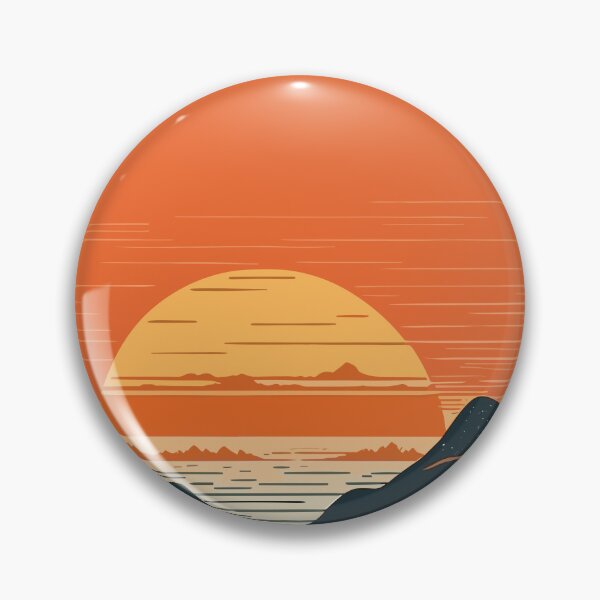 Item preview, Retro Orange Sunset on the Shore designed and sold by elearah1.