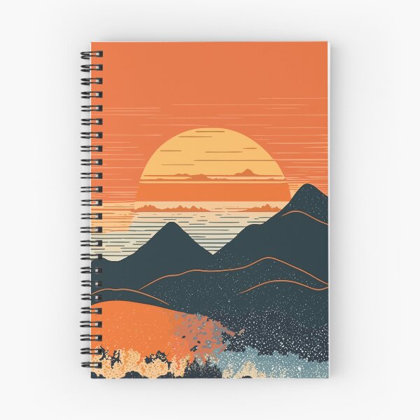 Item preview, Retro Orange Sunset on the Shore designed and sold by elearah1.
