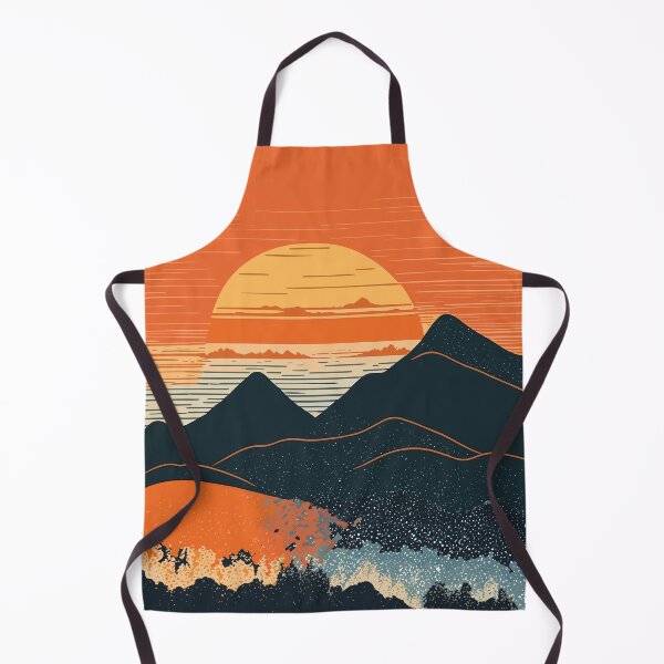 Item preview, Retro Orange Sunset on the Shore designed and sold by elearah1.