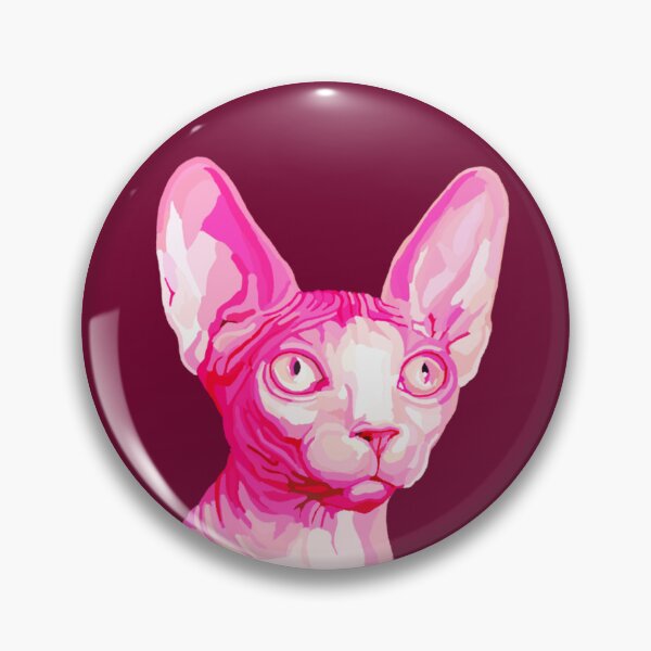 Item preview, Pink Hairless Sphynx Cat Portrait designed and sold by Deborah Camp.