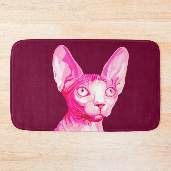 Item preview, Pink Hairless Sphynx Cat Portrait designed and sold by Deborah Camp.