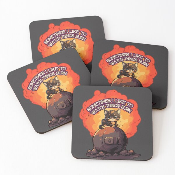 Item preview, Tortie Cat - Sometimes I like to watch things burn designed and sold by Bug & Brush.