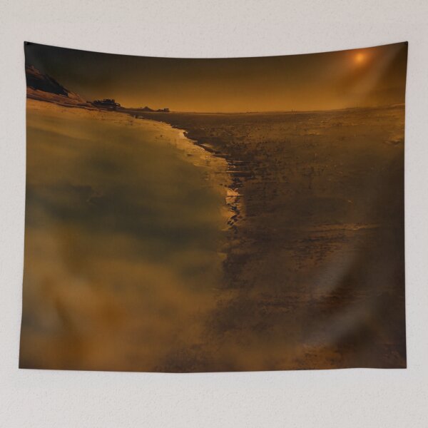 Item preview, North Sea seaside at night designed and sold by Glenbobagins.