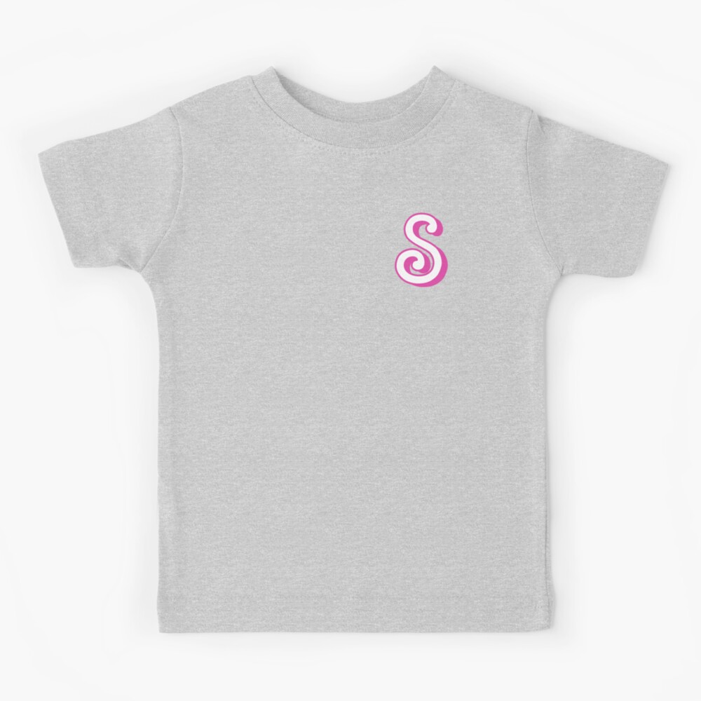  Kids Long Sleeve T Shirt V Bubble Letter Alphabet