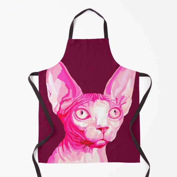 Item preview, Pink Hairless Sphynx Cat Portrait designed and sold by Deborah Camp.