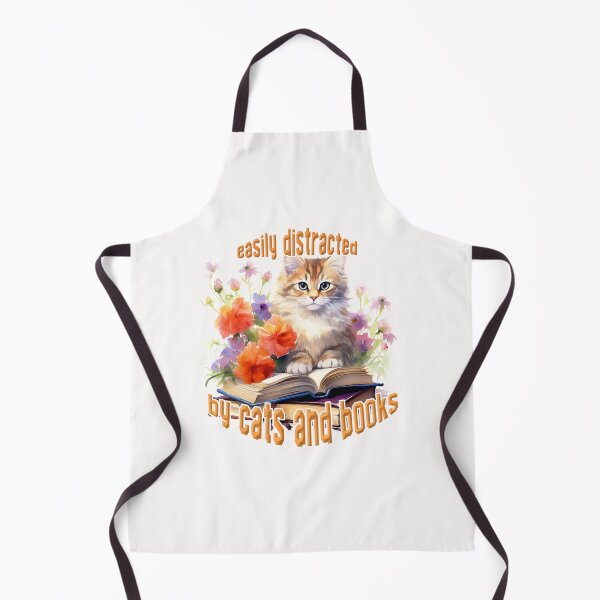 Item preview, Easily Distracted By Cats and Books designed and sold by Bug & Brush.