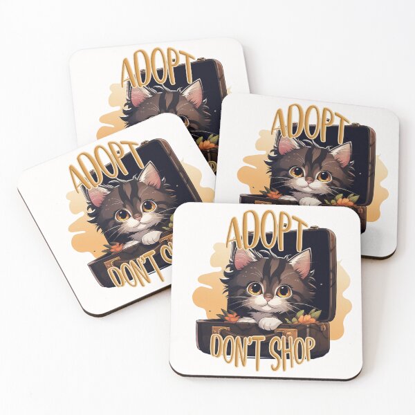 Item preview, Adopt Don't Shop / Cat In A Suitcase designed and sold by Bug & Brush.