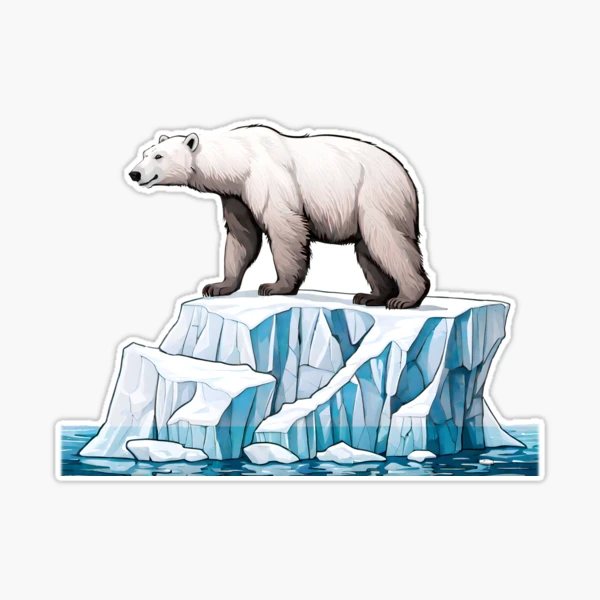 I Love Polar Bear Arctic Animal Ice Bear Lover' Sticker