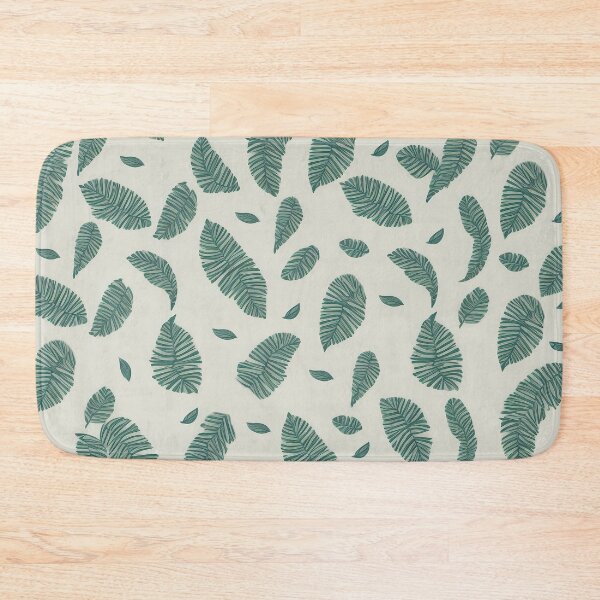 Item preview, Simple green leaves in beige background designed and sold by ArtfulGallery1.