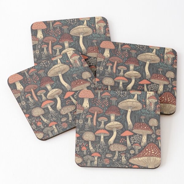 Item preview, Vintage Wild Mushroom Pattern designed and sold by ReachingRoyalty.