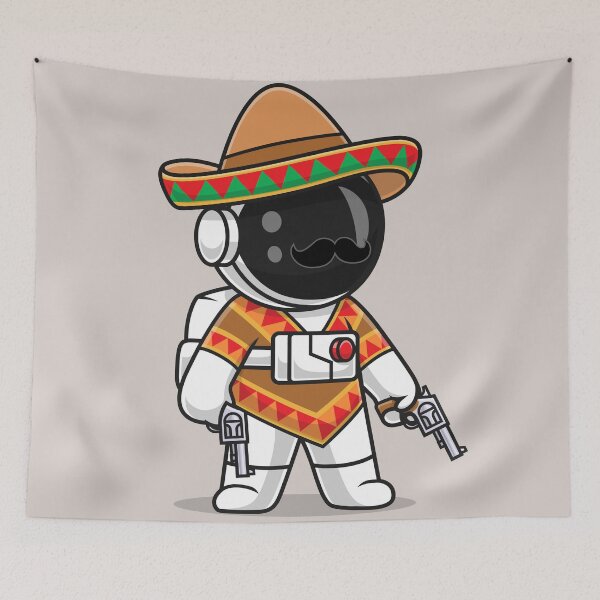 Item preview, Cosmic Cowboy: A Cute Astronaut Adventure with a Sombrero Hat designed and sold by hjian8219.