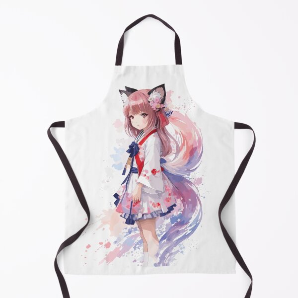 Item preview, Kawaii baby in Kitsune fox kimono designed and sold by CatCoconut-Art.