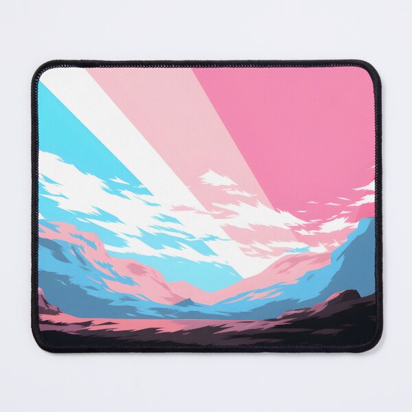 Item preview, Valley Nature Landscape Mountains Transgender Pride TCG OCG Trans LGBT Playmat Size 14"x24" 60x35CM Mousepad Game Mat Mouse Pad Gamemat designed and sold by coolplaymats.