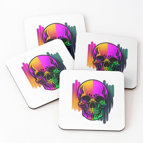 Item preview, neon trippy skull	 designed and sold by DOPANDA ..