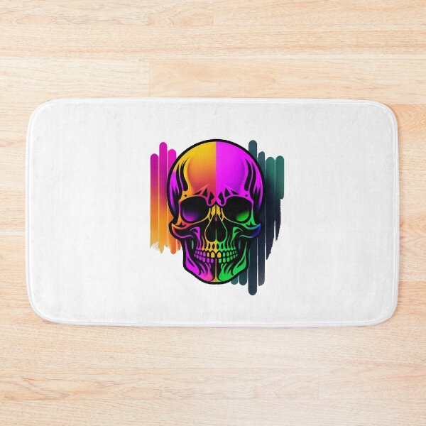 Item preview, neon trippy skull	 designed and sold by DOPANDA ..