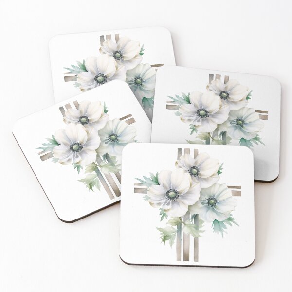 Item preview, Anemones and cross designed and sold by Ilze Lucero.