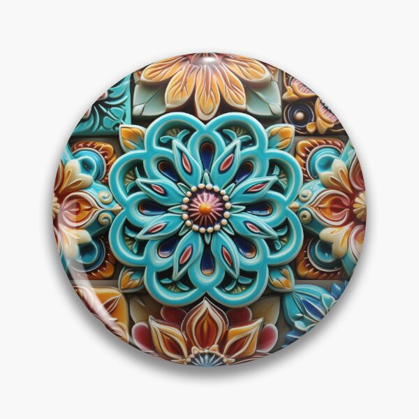Item preview, 3D Vibrant Colorful Mandala Boho Flowers Pattern designed and sold by Lamarcy.