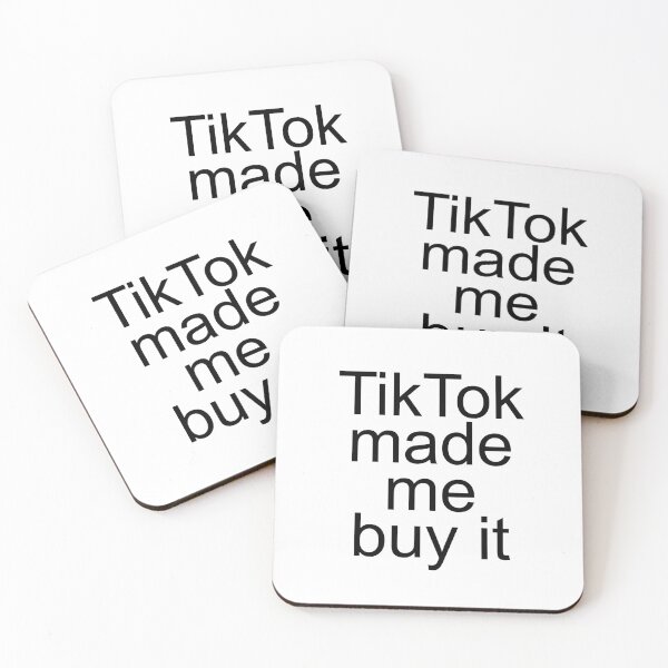 Aperçu de l'œuvre tiktok m'a fait acheter une simple conception de texte noir créée et vendue par EmeraldeaArt.