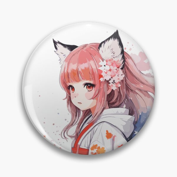 Item preview, Kawaii baby in Kitsune fox kimono designed and sold by CatCoconut-Art.
