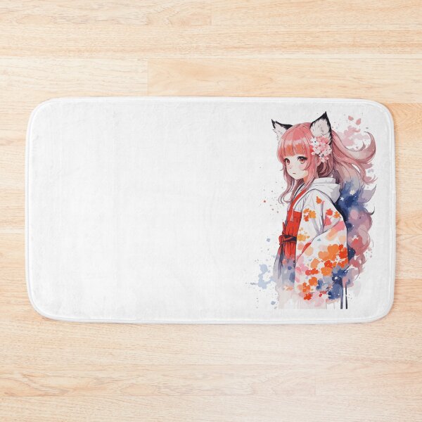 Item preview, Kawaii baby in Kitsune fox kimono designed and sold by CatCoconut-Art.