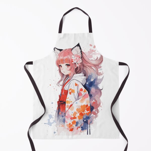 Item preview, Kawaii baby in Kitsune fox kimono designed and sold by CatCoconut-Art.