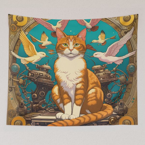 Item preview, Amused House Cat designed and sold by HabitableMoons.
