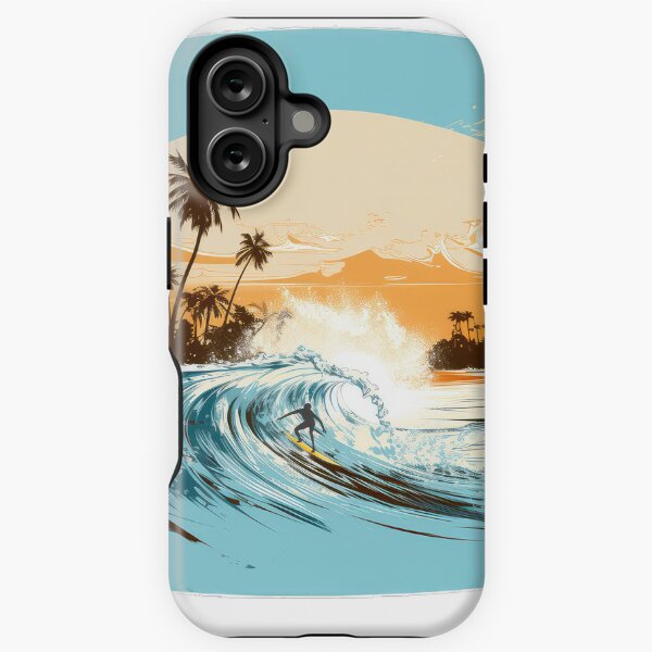 Aperçu de l'œuvre Surf classique pour surfeur sur une grosse vague créée et vendue par InoApparel.