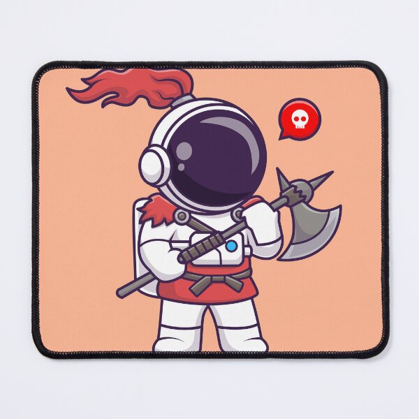 Item preview, Cosmic Adventurer: Cute Astronaut Knight and Viking - Cartoon Vector Icon Illustration designed and sold by hjian8219.