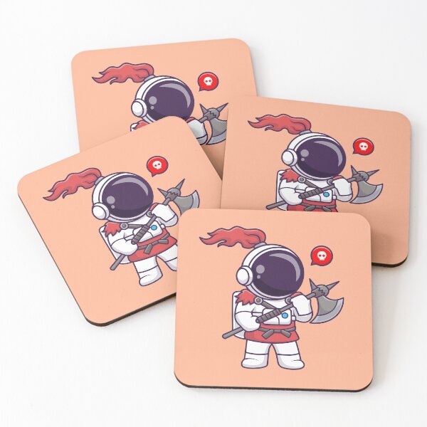 Item preview, Cosmic Adventurer: Cute Astronaut Knight and Viking - Cartoon Vector Icon Illustration designed and sold by hjian8219.