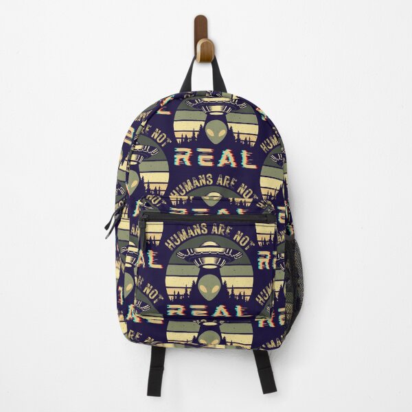 Item preview, Humans are not REAL funny retro Alien UFO abduction designed and sold by LoveYaToo.