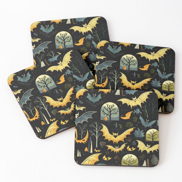 Item preview, bat themed halloween print - halloween themed  designed and sold by TEEJAMBOREE.