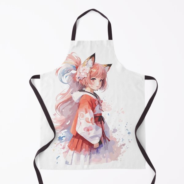 Item preview, Kawaii baby in Kitsune fox kimono designed and sold by CatCoconut-Art.