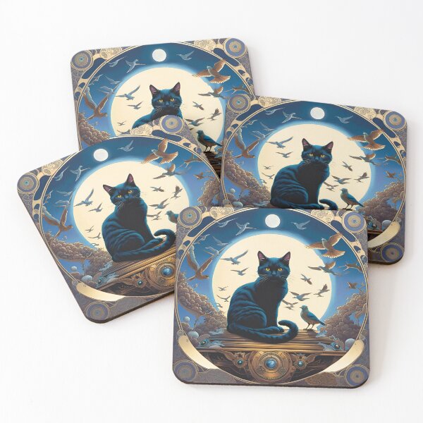 Item preview, Cat at Midnight designed and sold by HabitableMoons.