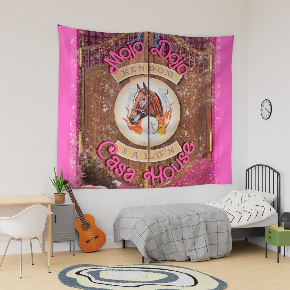 Mojo Dojo Casa House Barbie Tapestry, Funny Party Tapestry sold by