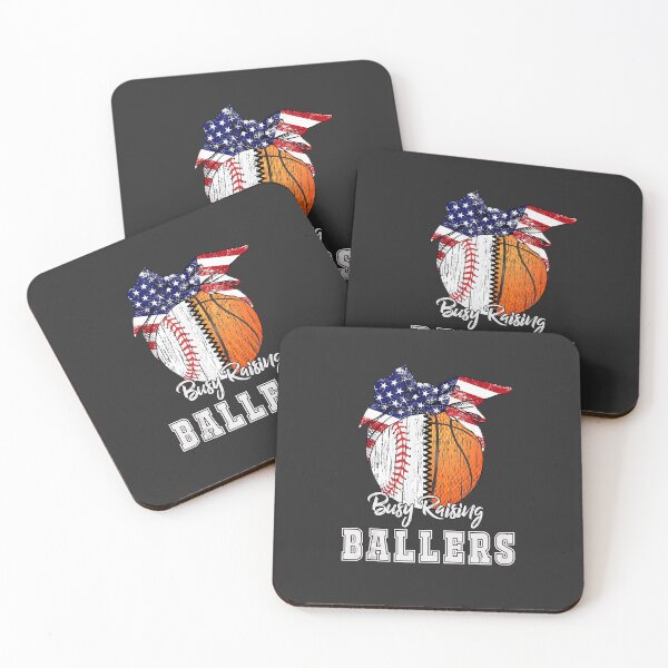 Item preview, Busy Raising Ballers Baseball Basketball designed and sold by FleuretBaron.