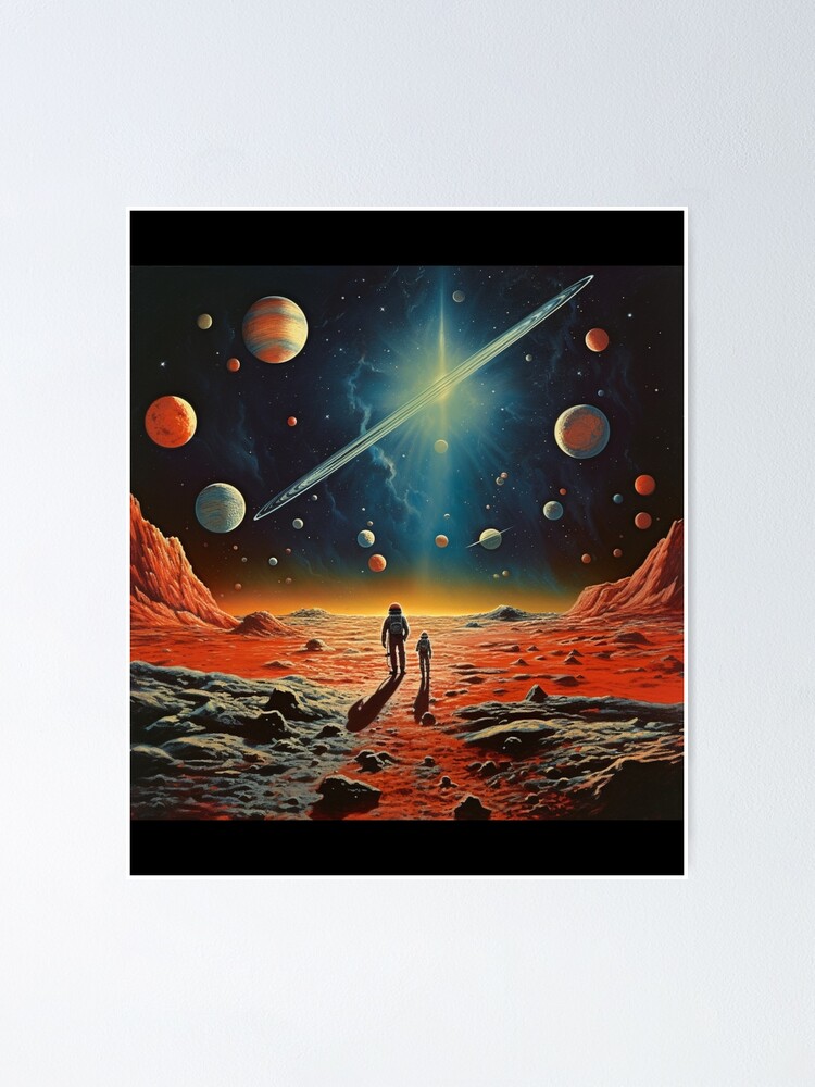 Retro vintage space | Poster