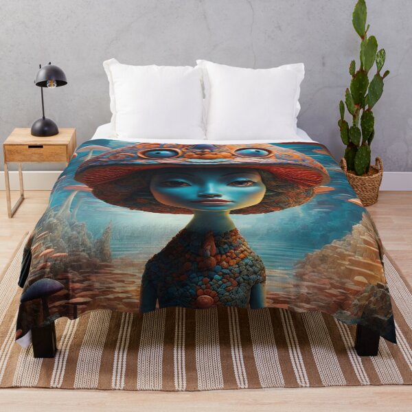 Item preview, Psychedelic Mushroom Portraits: A Trippy Delight designed and sold by TheTechnoCanvas.